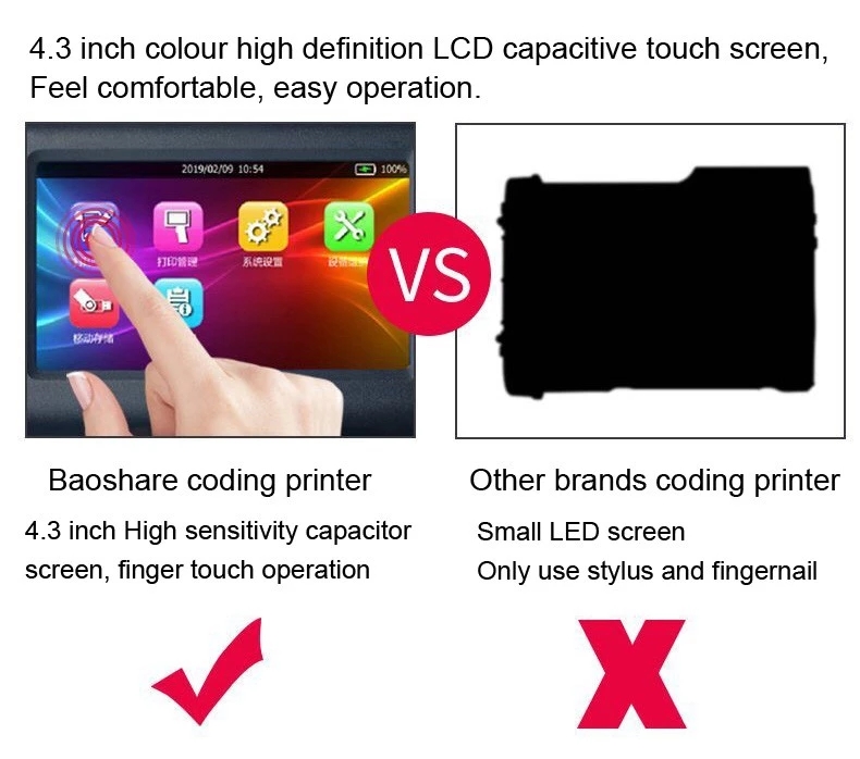 BaoShare BX-H20 Portable Handheld screen Date Batch Code Inkjet Printer, Product Code Printing Machine