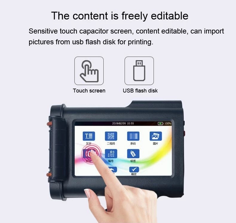 BaoShare BX-H20 Portable Handheld screen Date Batch Code Inkjet Printer, Product Code Printing Machine