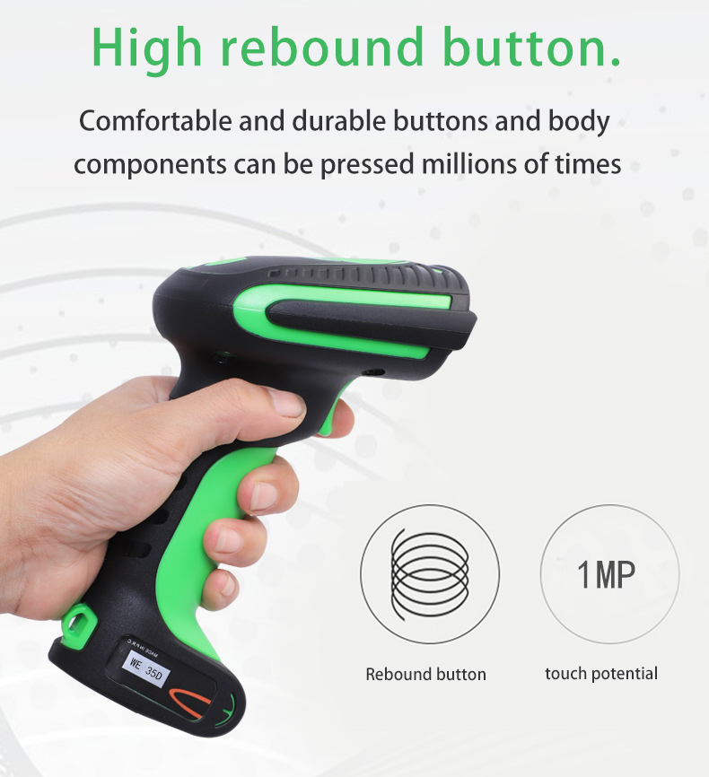 BaoShare WE35D IP65 Waterproof Handheld QR Code Scanner Wireless 2D Barcode Scanner With Charging Base