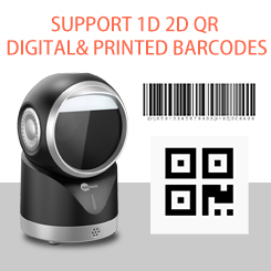 1D Wired Pos Desktop Bar code Scanner 2d Qr Code Reader Omnidirectional Barcode Scanner For Supermarket