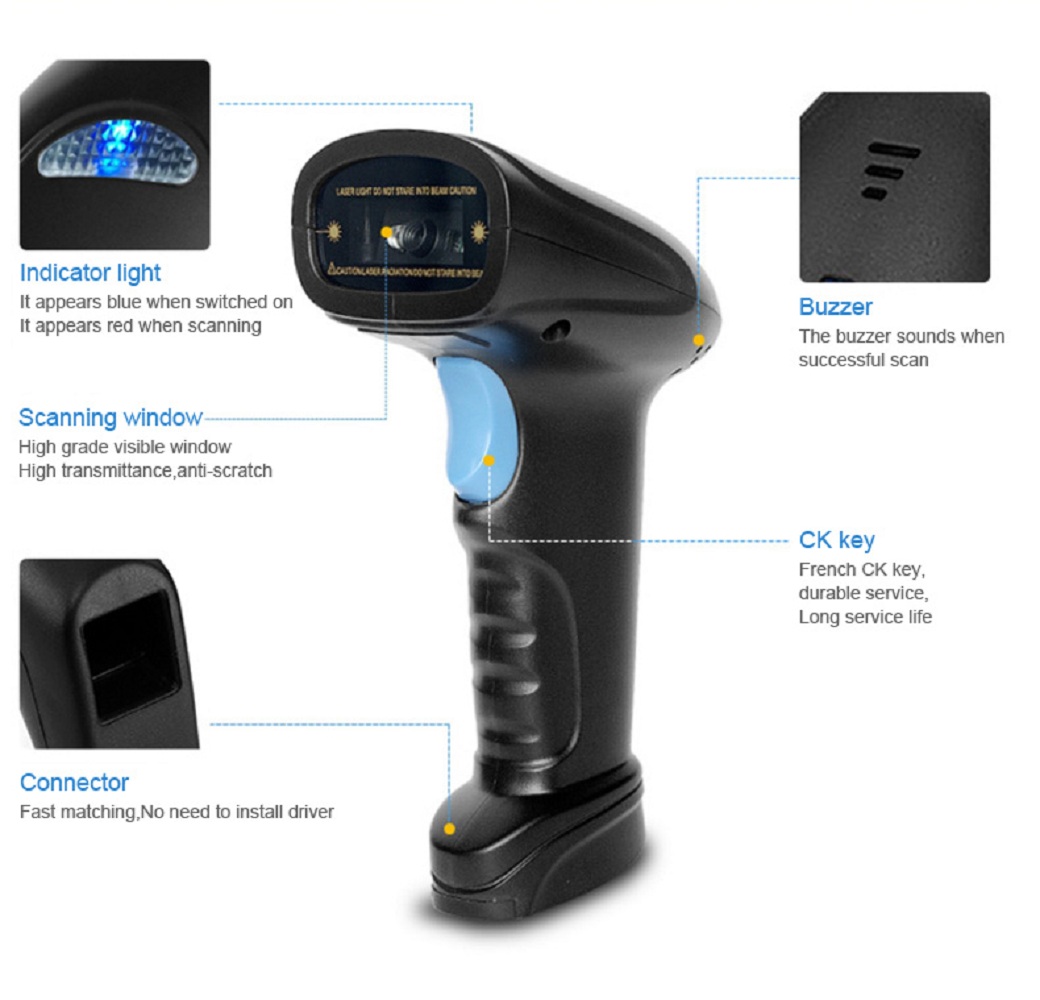 China Manufacture Handheld Barcode Scanner Portable Qr Code Scanner 2d Barcode Scanner