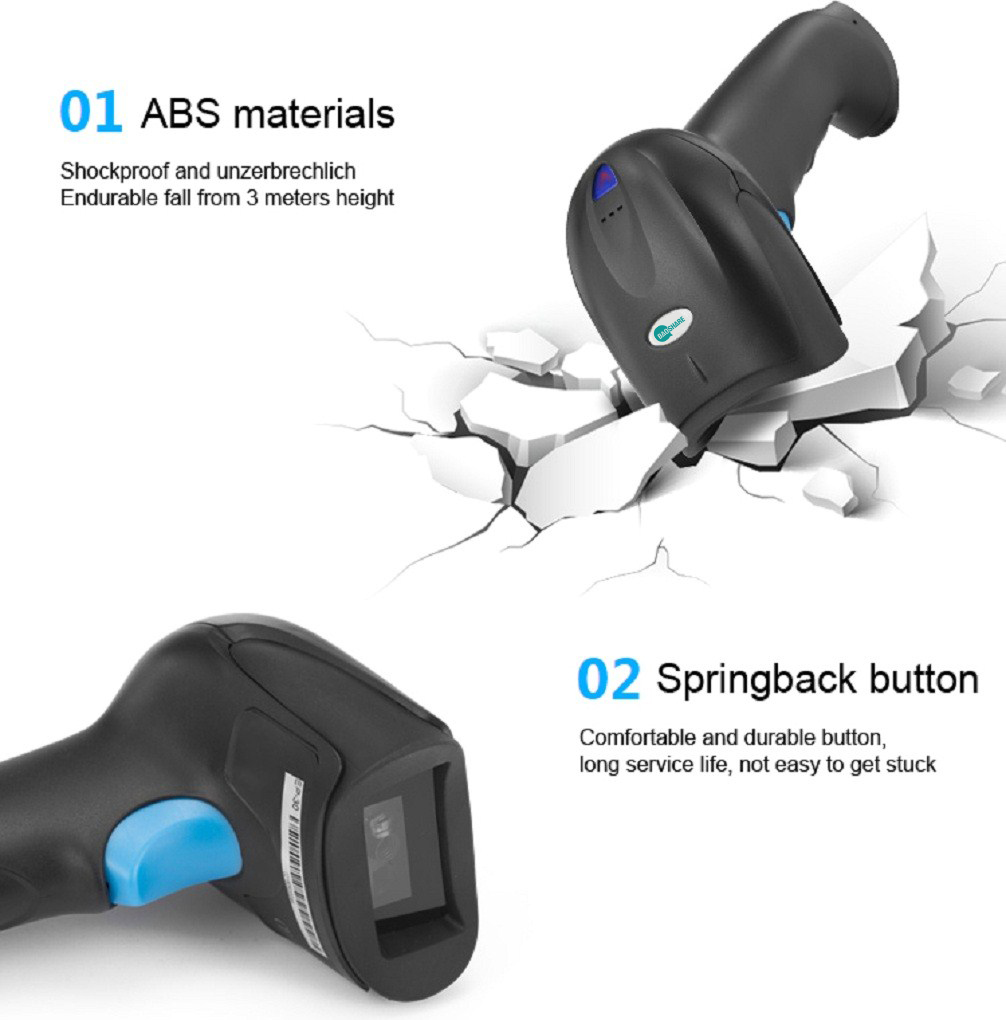 Handheld Wired USB 2D Barcode Scanner QR Code Scanner For Supermarket