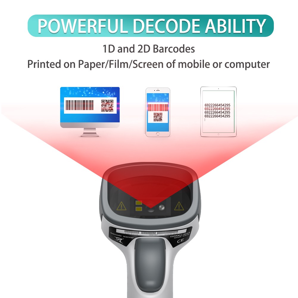 Excellent Cheap Handheld Cmos Usb Wired Barcode Scanner Pos 2d Qr Bar Code Reader For Shopping