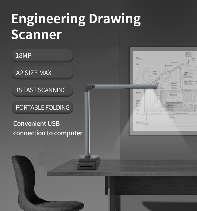 A2 A3 A4 Portable Document Camera Scanner OCR Automatic Book Scanner