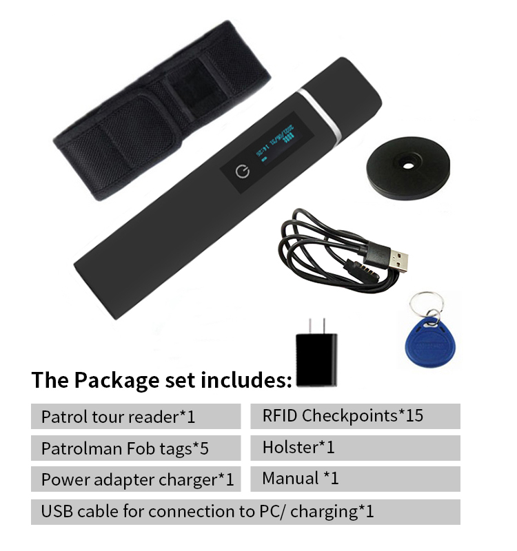 Waterproof Wireless Security Portable RFID Checkpoint Guard Tour Patrol System