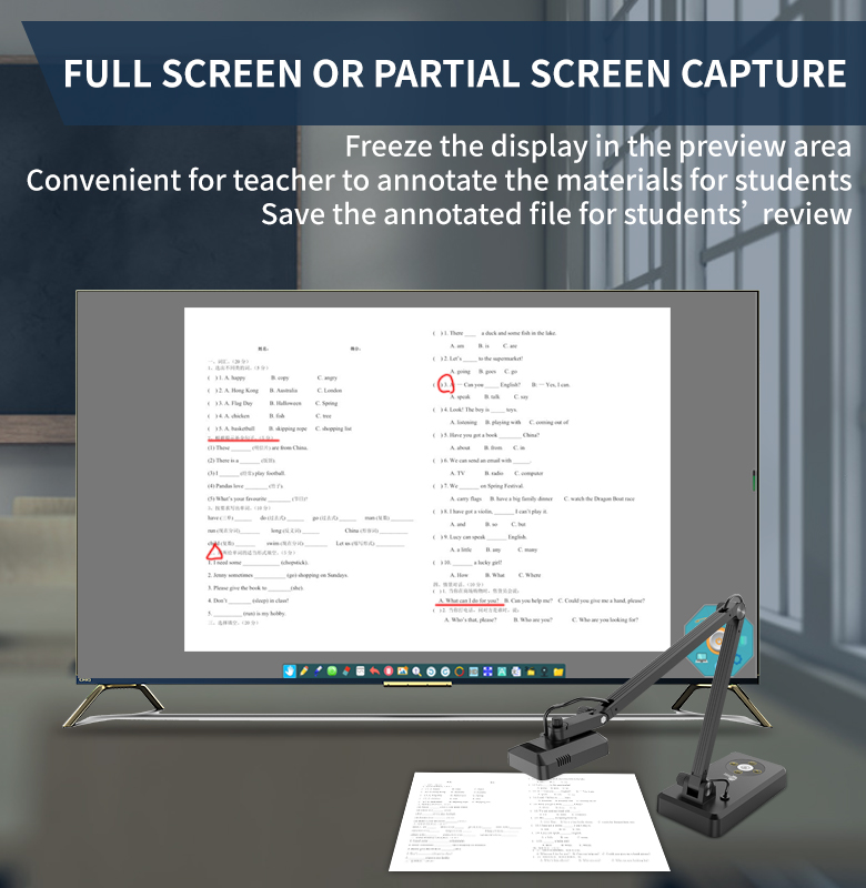 Digital Visualizer Ocr Document Camera Visual Presenter Usb A3