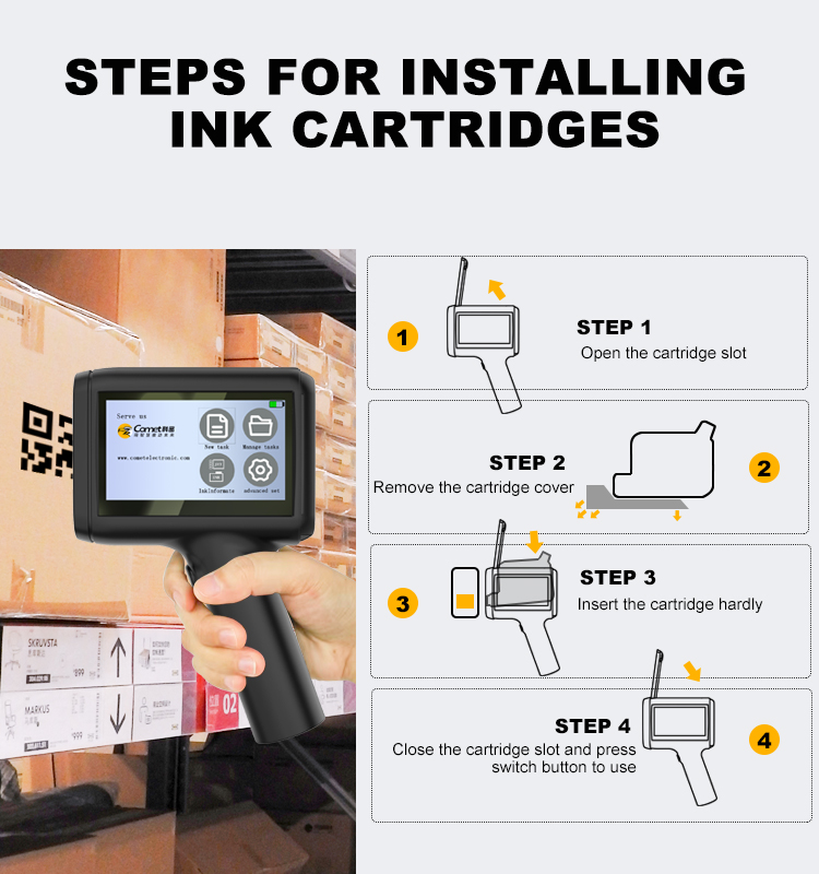 Handheld Inkjet Printer Carton Printer Solvent Ink Printer