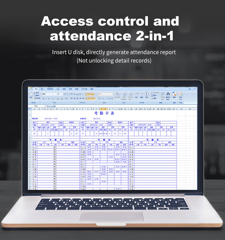 Office Access Control and Attendance Fingerprint Palmprint Face Recognition Smart Card Glass Door Lock