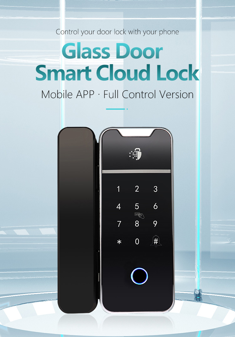 Smart lock for glass door,Glass door fingerprint app door lock,Glass door fingerprint lock smart lock