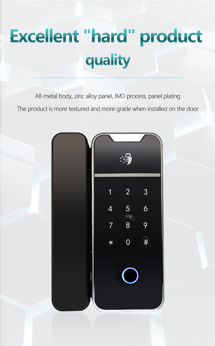 Smart lock for glass door,Glass door fingerprint app door lock,Glass door fingerprint lock smart lock