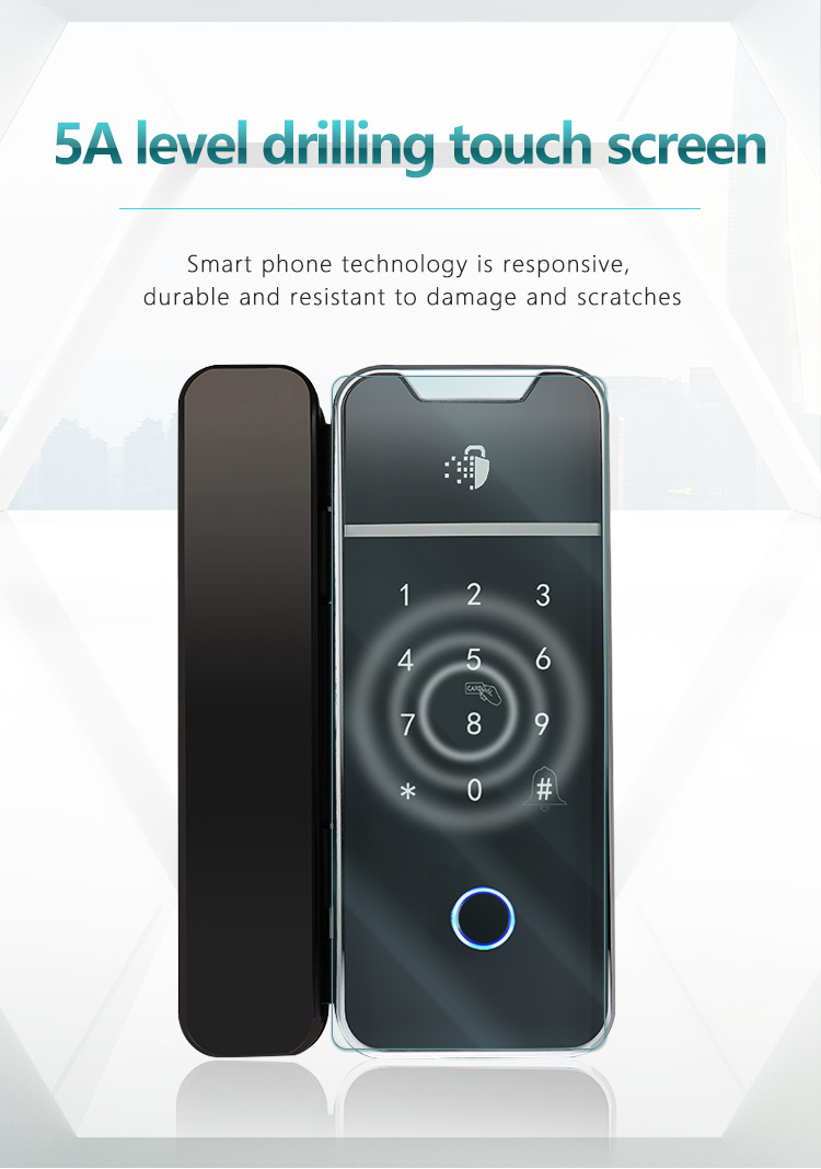 Smart lock for glass door,Glass door fingerprint app door lock,Glass door fingerprint lock smart lock