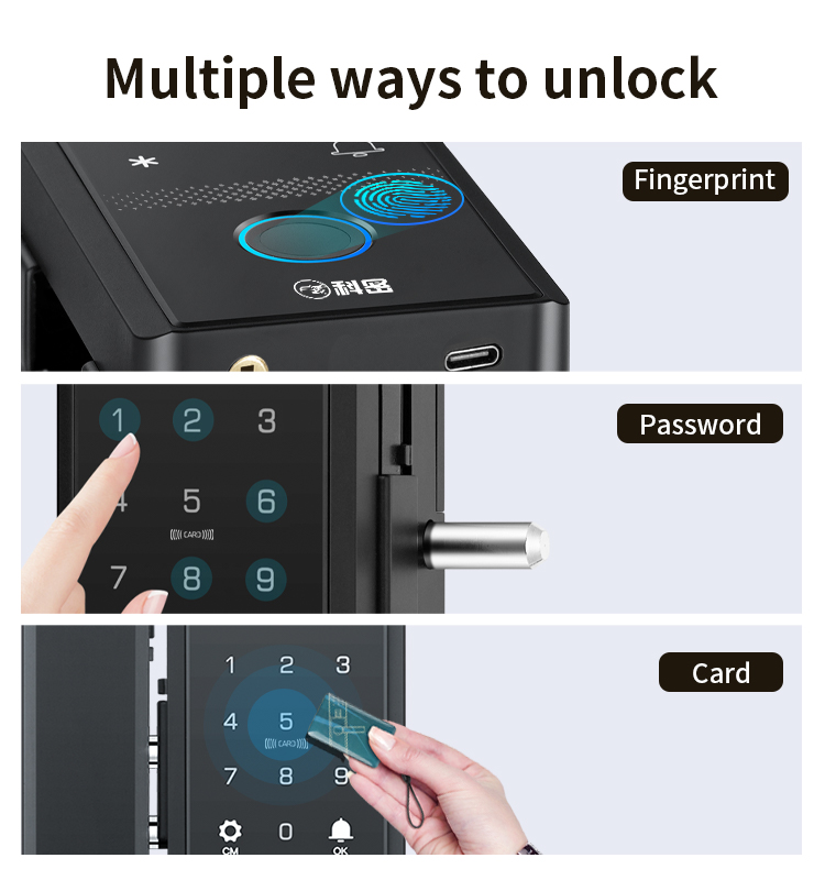 Smart Lock Card Biometric Fingerprint Lock For Home Security