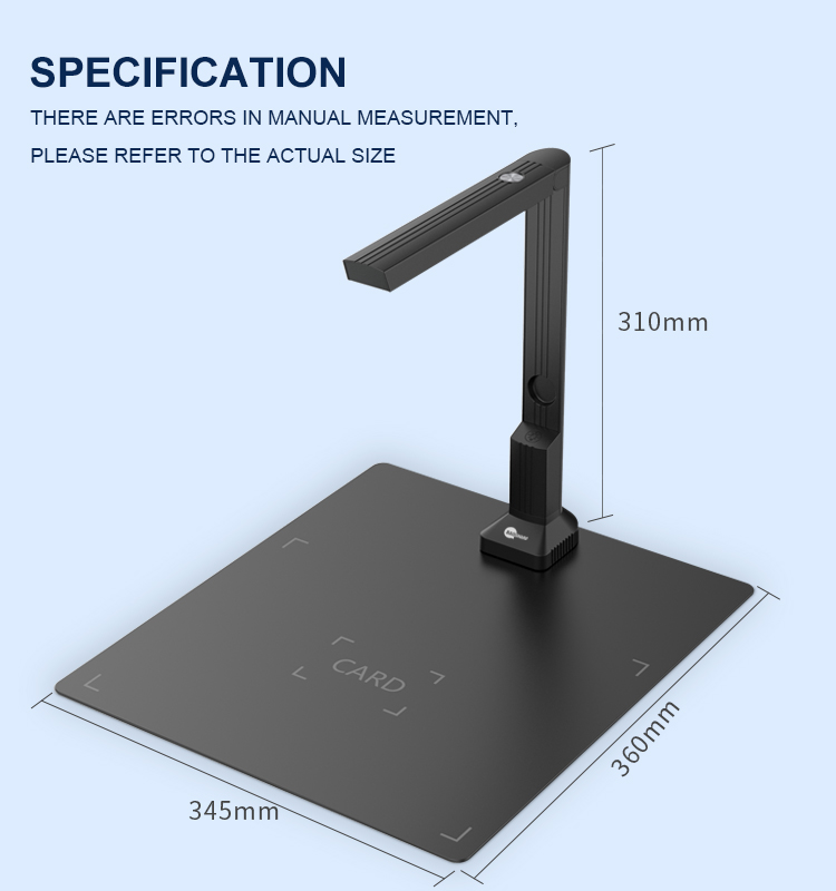12MP A4 Fixed Focus Document Scanner GP500-1