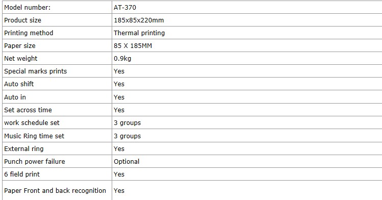 Punch Thermal Card Time Recorder AT-370