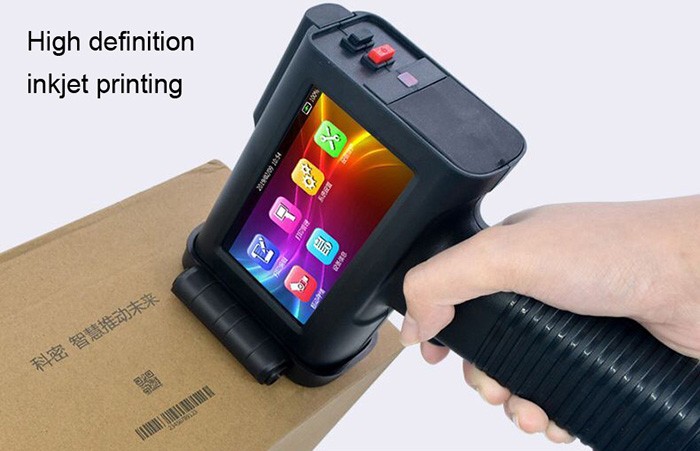 Supplier solvent ink date qr code handheld inkjet batch code printer machine on metal box wood for sale