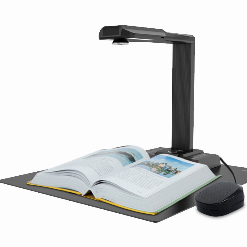 20MP OCR Document Camera Multi Languages Flatten Book Scanner A3 Portable Document Scanner