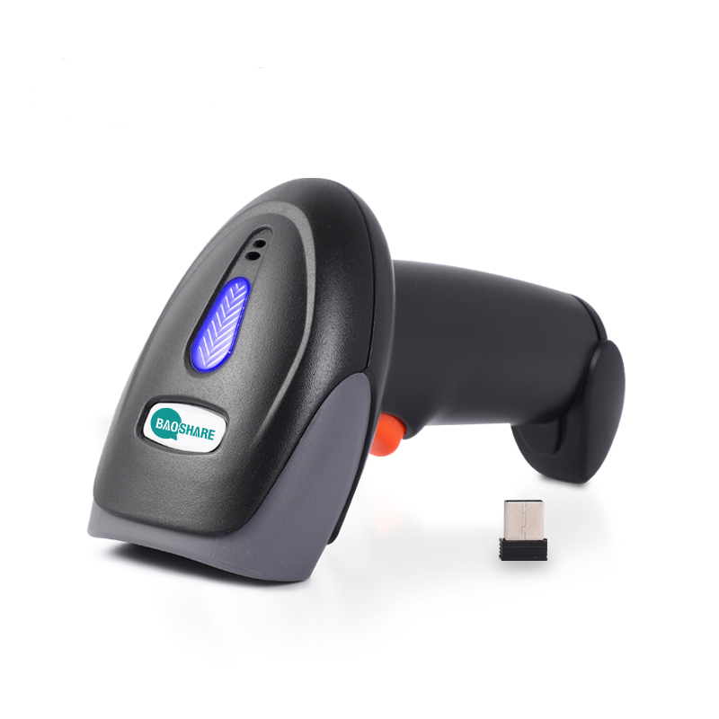 High Speed Supermarket Inventory Portable Cordless Laser Barcode Scanner Wireless 1D Code Bar Reader With Memory