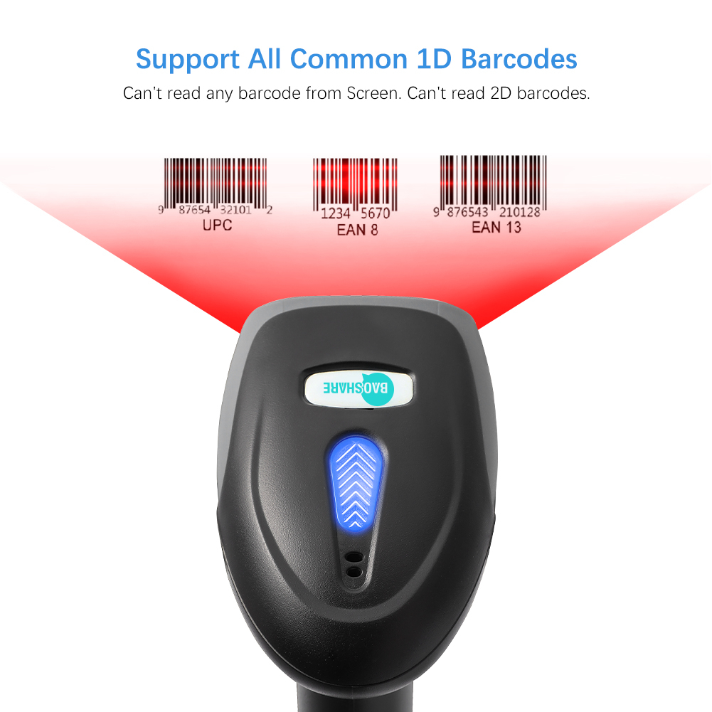 Cheap Fast Scanning Wired Handheld 1d Laser Portable Handheld Barcode Scanner Code Bar Reader For Supermarket