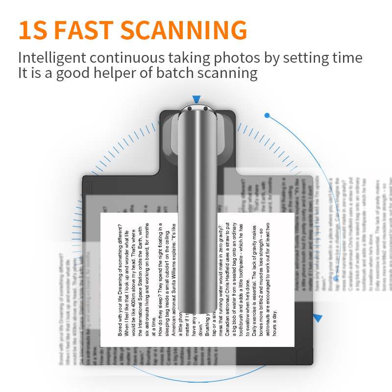 New Design Automatic Book Portable Document A4 Scanner Usb 15 Megapixels Document Camera For Bulk Files Scanning