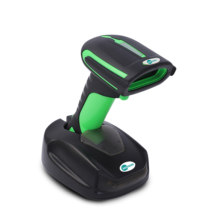 High Quality Automatic 1D Wireless Industrial Cordless Bluetooth 2.4G Barcode Scanner Reader with Charging Stand