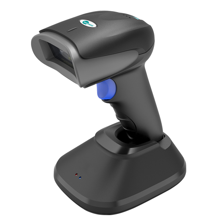 Directly Paired 2D 2.4G Auto Sensing Barcode Scanner Logistic Pharmacy Qr Reader with charging base