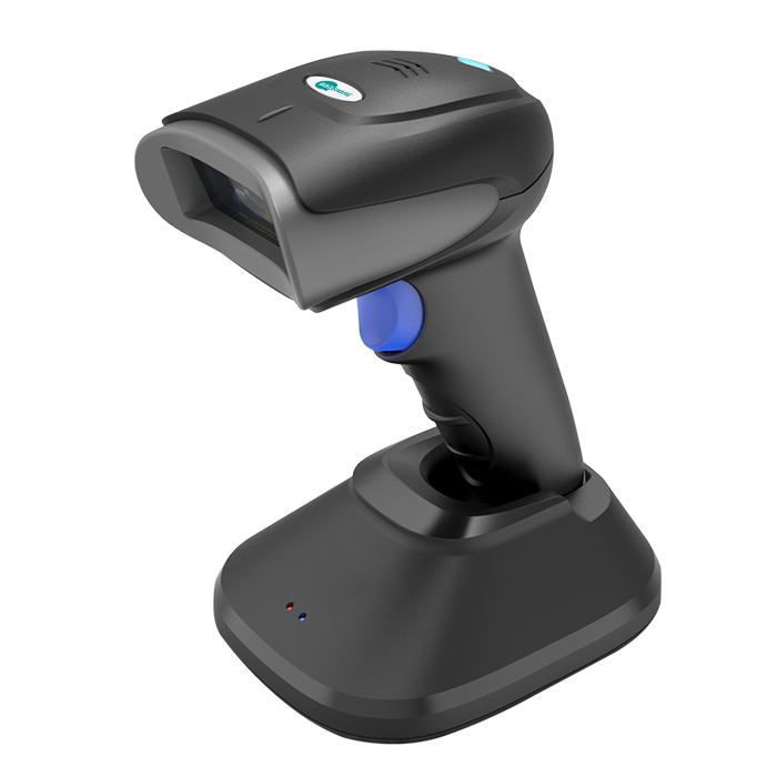 1D Wireless Charging Long Distance Stationary Barcode Scanner Handheld Laser Reader For Warehouse