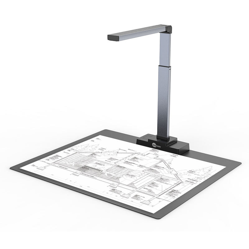 A2 18MP Portable Document Camera Scanner OCR Automatic Book Scanner for Architectural and Engineering Drawings